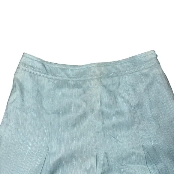 Luca Luca 100% Silk Pleated A-Line Skirt Light Blue Size 42 (Italian Size) - Picture 4 of 10